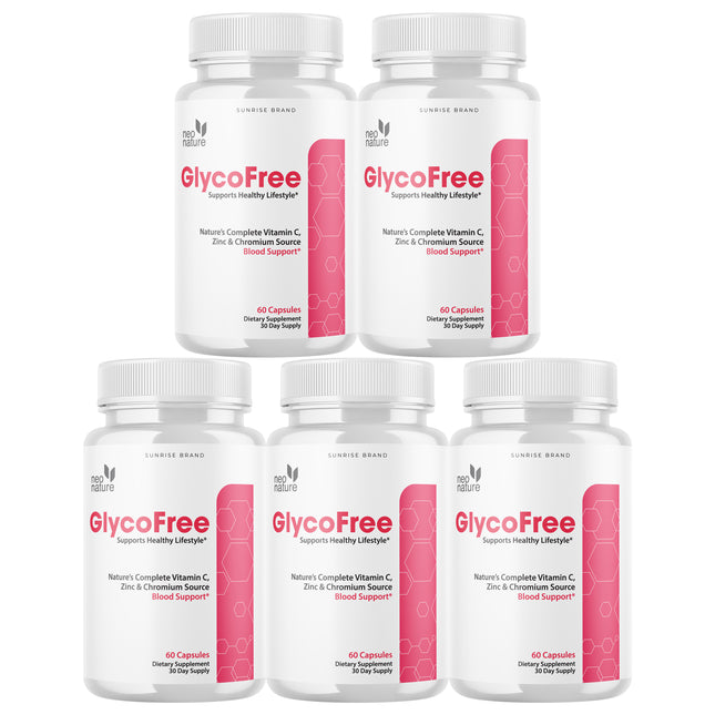 Glycofree Glycogen Blood Vessel Cleaner - Promotes Healthy Vessels - 5 Pack