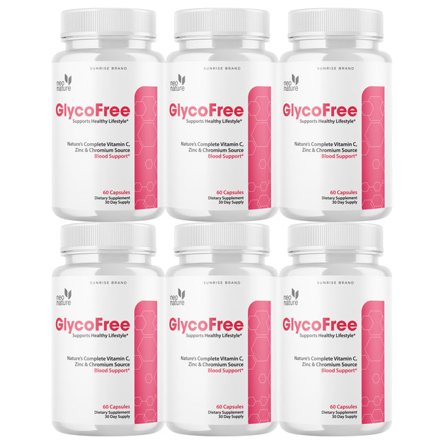 Glycofree Glycogen Blood Vessel Cleaner - Promotes Healthy Vessels - 6 Pack