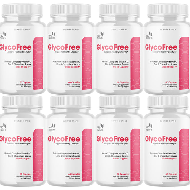 Glycofree Glycogen Blood Vessel Cleaner - Promotes Healthy Vessels - 8 Pack