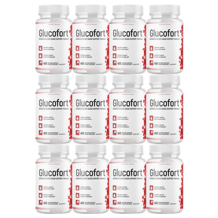 Glucofort Blood Sugar Supplement Capsules, Blood Support - 12 Pack