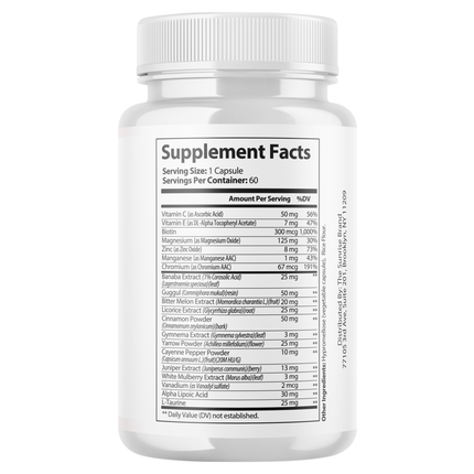 Glucofort Blood Sugar Supplement Capsules, Blood Support - 12 Pack