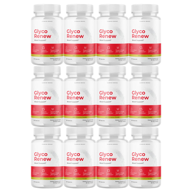 Glyco Renew Advanced Blood Support Pills for Healthy Blood Sugar Levels - 12 Pack