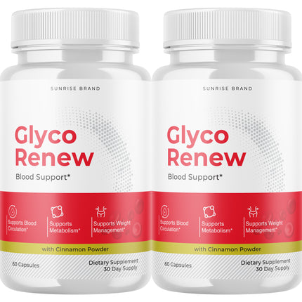 Glyco Renew Advanced Blood Support Pills for Healthy Blood Sugar Levels - 2 Pack