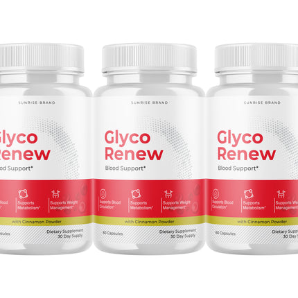 Glyco Renew Advanced Blood Support Pills for Healthy Blood Sugar Levels - 3 Pack