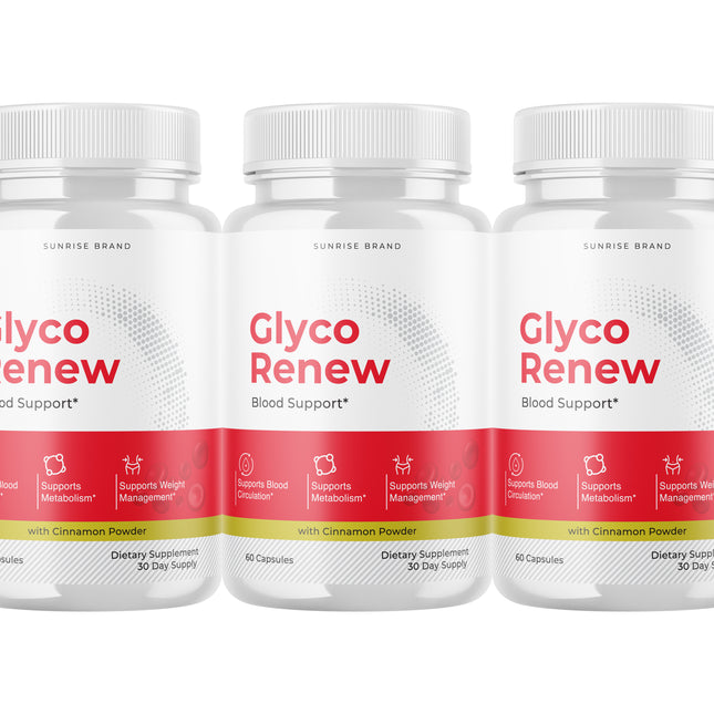 Glyco Renew Advanced Blood Support Pills for Healthy Blood Sugar Levels - 3 Pack