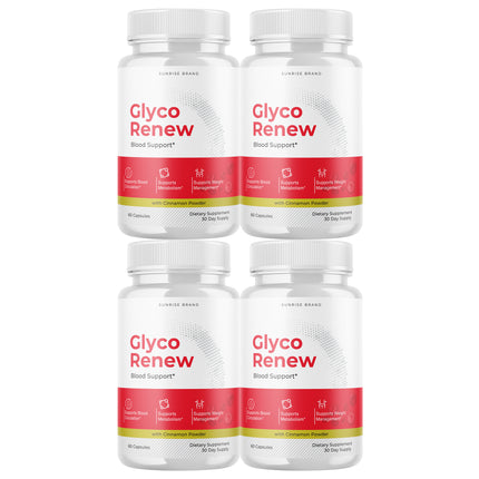Glyco Renew Advanced Blood Support Pills for Healthy Blood Sugar Levels - 4 Pack