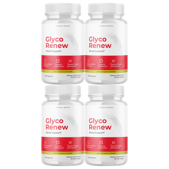 Glyco Renew Advanced Blood Support Pills for Healthy Blood Sugar Levels - 4 Pack
