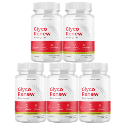 Glyco Renew Advanced Blood Support Pills for Healthy Blood Sugar Levels - 5 Pack