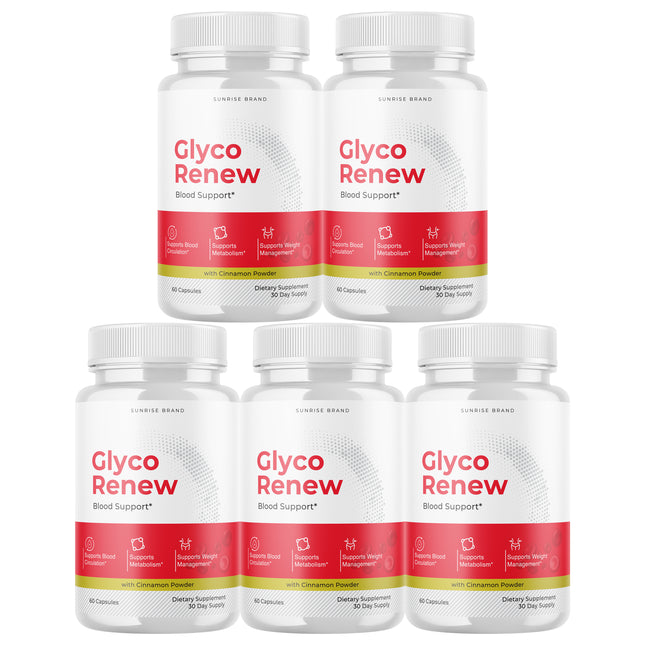Glyco Renew Advanced Blood Support Pills for Healthy Blood Sugar Levels - 5 Pack