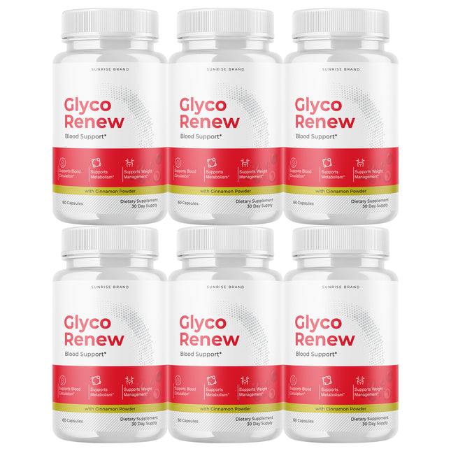 Glyco Renew Advanced Blood Support Pills for Healthy Blood Sugar Levels - 6 Pack