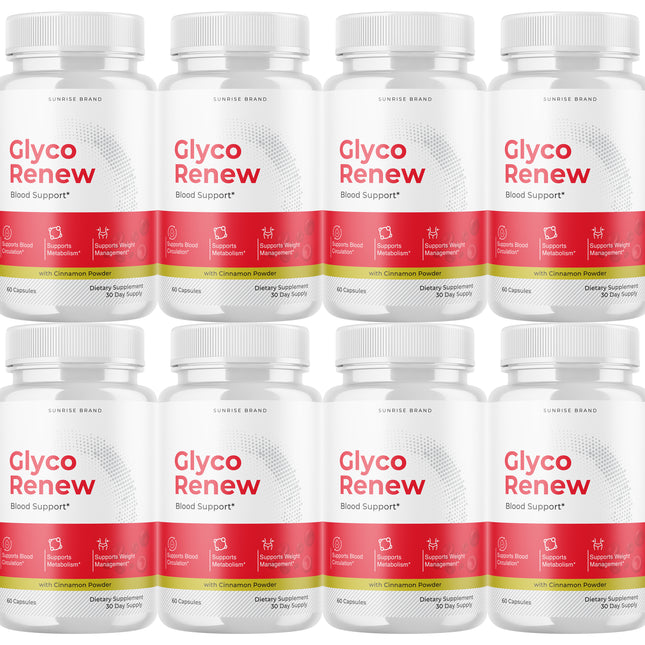 Glyco Renew Advanced Blood Support Pills for Healthy Blood Sugar Levels - 8 Pack
