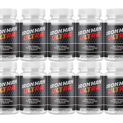 IronMan Ultra Advanced Male Health Pills, Boost Stamina and Performance - 10 Pack