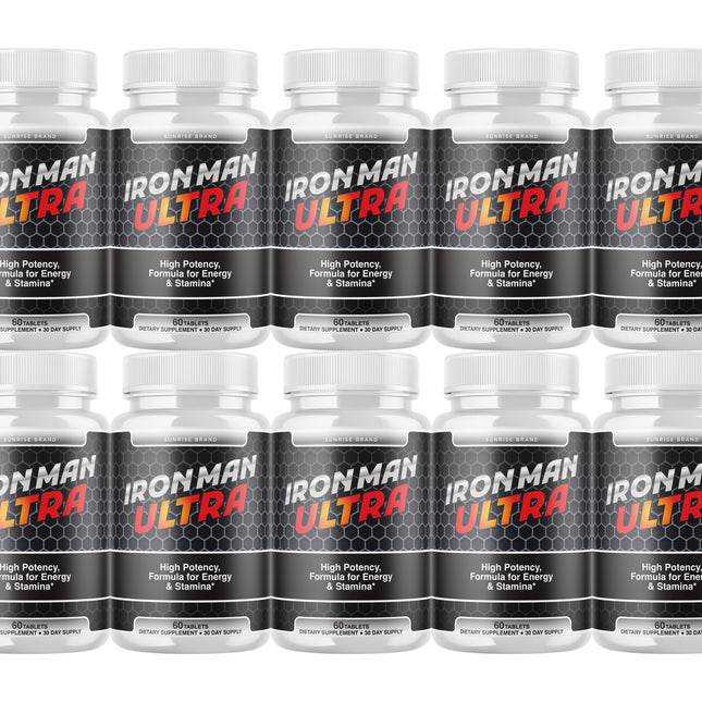 IronMan Ultra Advanced Male Health Pills, Boost Stamina and Performance - 10 Pack
