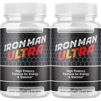 IronMan Ultra Advanced Male Health Pills, Boost Stamina and Performance - 2 Pack