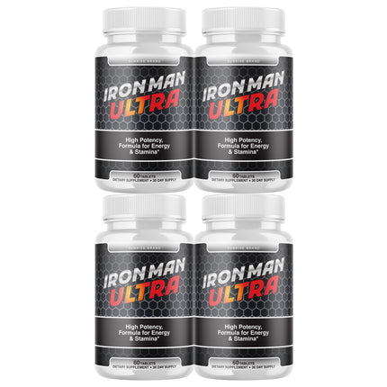 IronMan Ultra Advanced Male Health Pills, Boost Stamina and Performance - 4 Pack