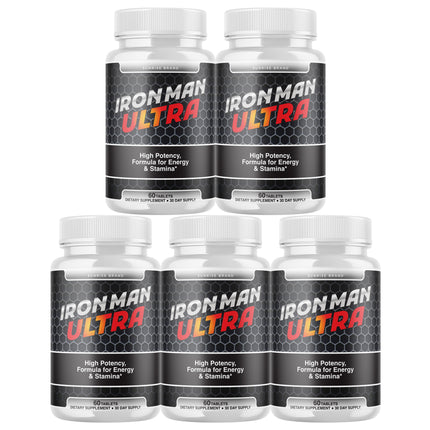 IronMan Ultra Advanced Male Health Pills, Boost Stamina and Performance - 5 Pack