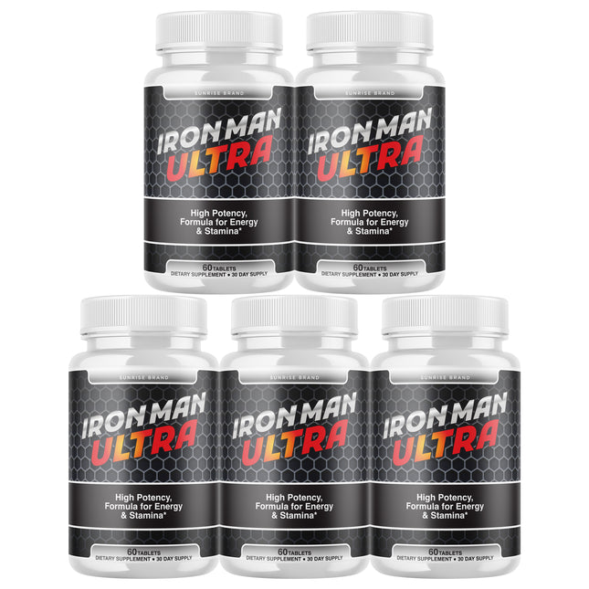 IronMan Ultra Advanced Male Health Pills, Boost Stamina and Performance - 5 Pack