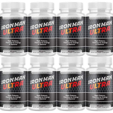IronMan Ultra Advanced Male Health Pills, Boost Stamina and Performance - 8 Pack