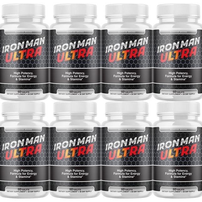 IronMan Ultra Advanced Male Health Pills, Boost Stamina and Performance - 8 Pack