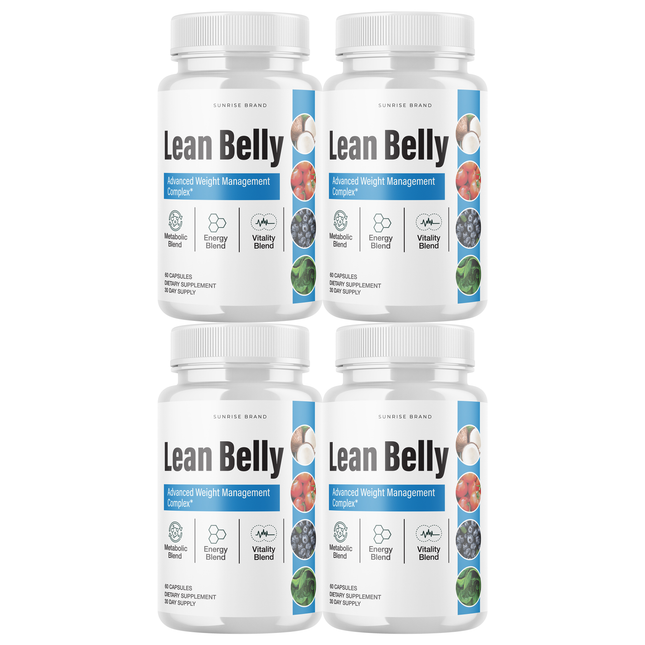 Lean Belly Weight Loss, Appetite Control Supplement - 4 Pack