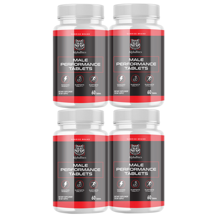 Alpha Bites Male Tablets, Alpha Bites Men's Performance - 4 Pack