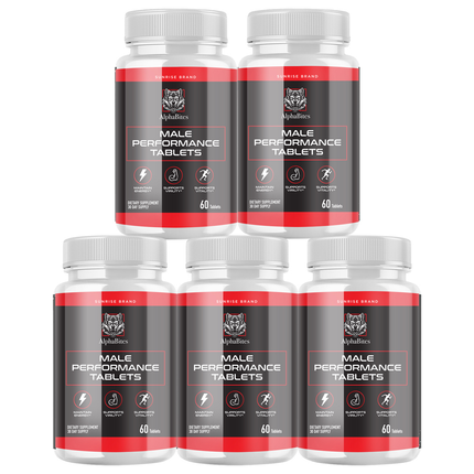Alpha Bites Male Tablets, Alpha Bites Men's Performance - 5 Pack