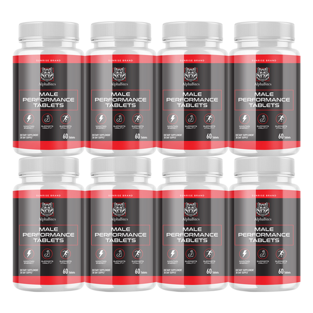 Alpha Bites Male Tablets, Alpha Bites Men's Performance - 8 Pack