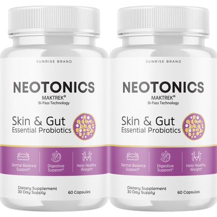 Neotonics, Neotonics Skin & Gut, Neotonics Probiotics - 2 Pack