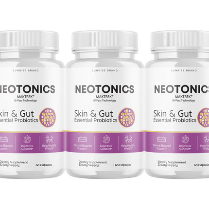 Neotonics, Neotonics Skin & Gut, Neotonics Probiotics - 3 Pack