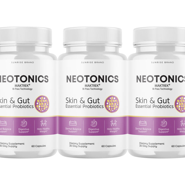 Neotonics, Neotonics Skin & Gut, Neotonics Probiotics - 3 Pack
