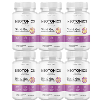 Neotonics, Neotonics Skin & Gut, Neotonics Probiotics - 6 Pack