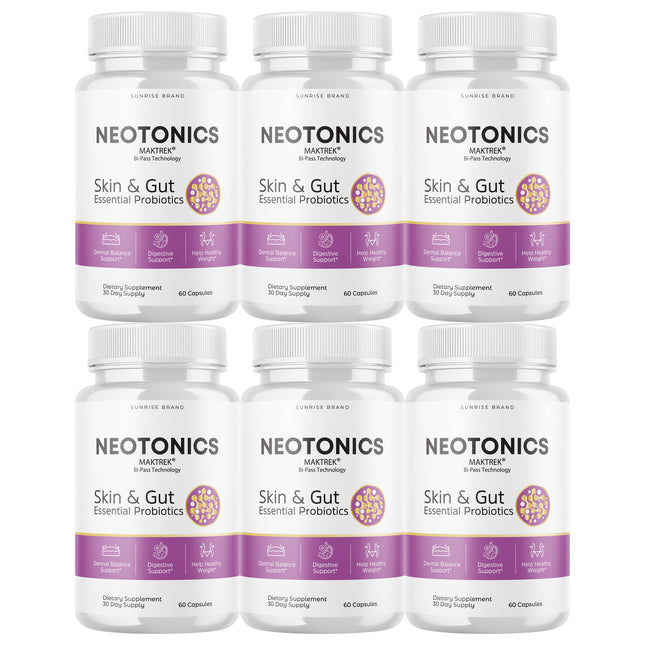 Neotonics, Neotonics Skin & Gut, Neotonics Probiotics - 6 Pack