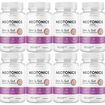 Neotonics, Neotonics Skin & Gut, Neotonics Probiotics - 8 Pack