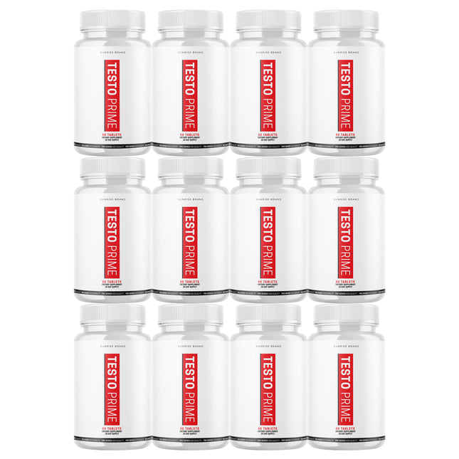 Testo Prime Tablets Extra Strength Formula Supplement - 12 Pack