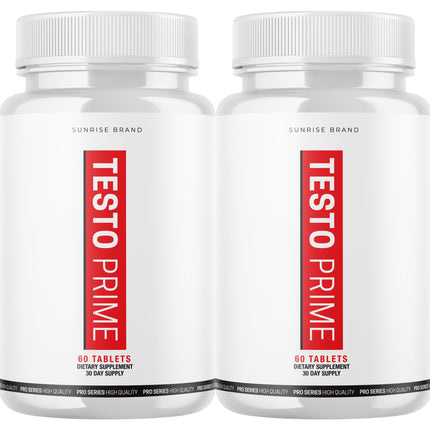 Testo Prime Tablets Extra Strength Formula Supplement - 2 Pack