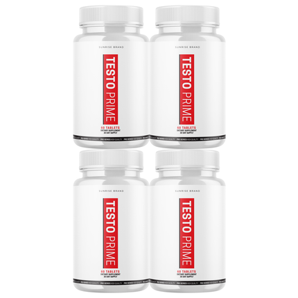 Testo Prime Tablets Extra Strength Formula Supplement - 4 Pack