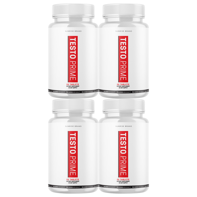 Testo Prime Tablets Extra Strength Formula Supplement - 4 Pack