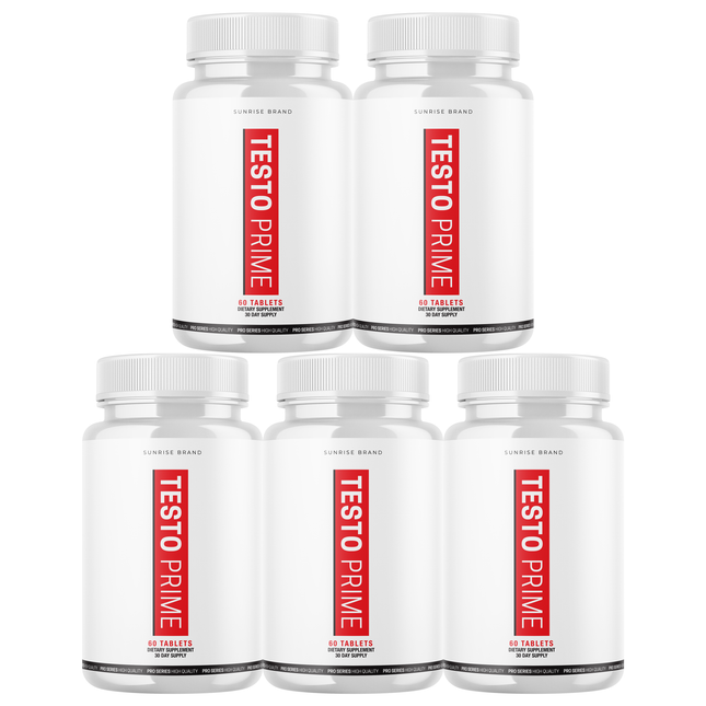 Testo Prime Tablets Extra Strength Formula Supplement - 5 Pack