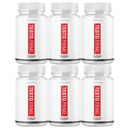 Testo Prime Tablets Extra Strength Formula Supplement - 6 Pack