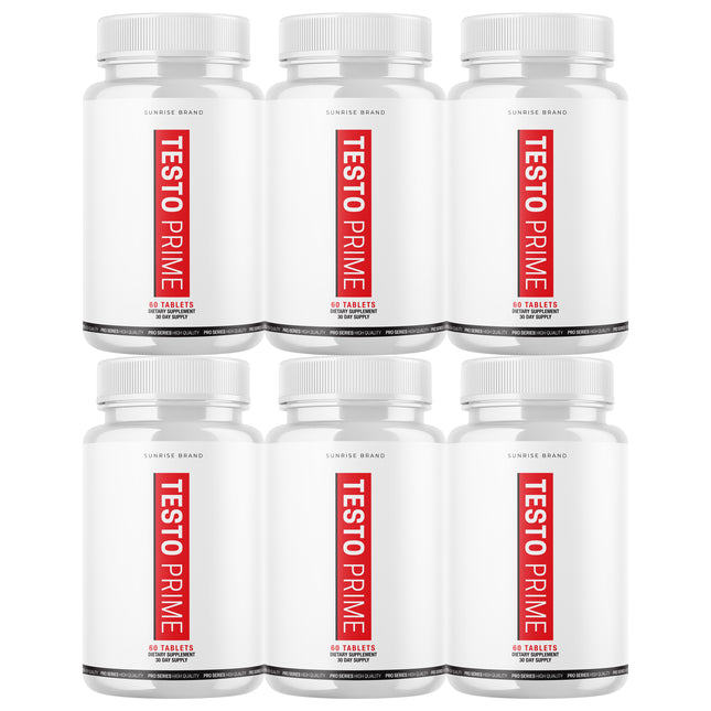 Testo Prime Tablets Extra Strength Formula Supplement - 6 Pack