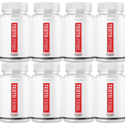 Testo Prime Tablets Extra Strength Formula Supplement - 8 Pack