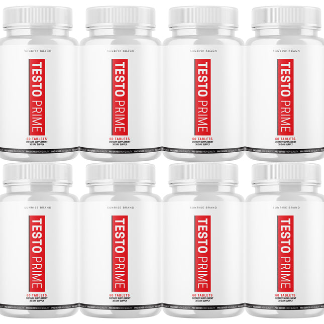 Testo Prime Tablets Extra Strength Formula Supplement - 8 Pack