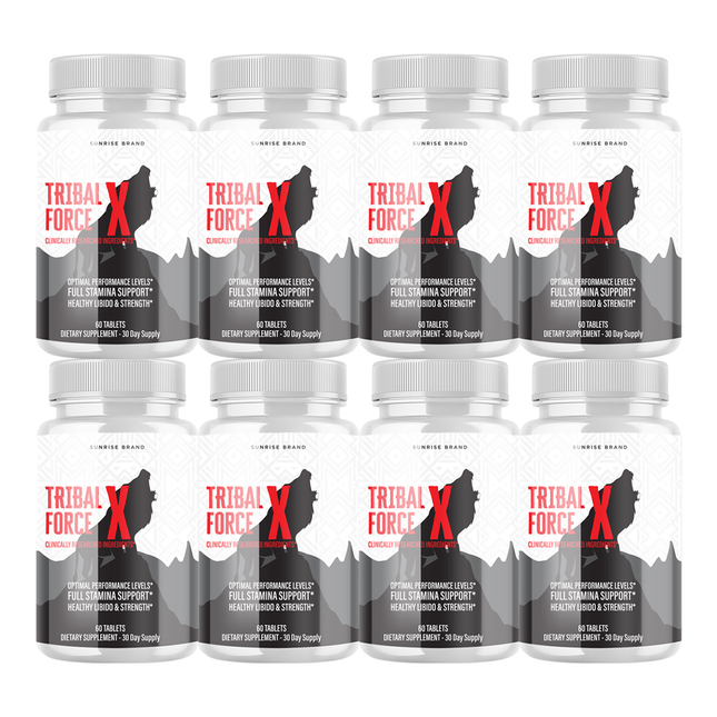 Tribal Force X Supplement for Men to Boost Performance & Male Vitality - 8 Pack