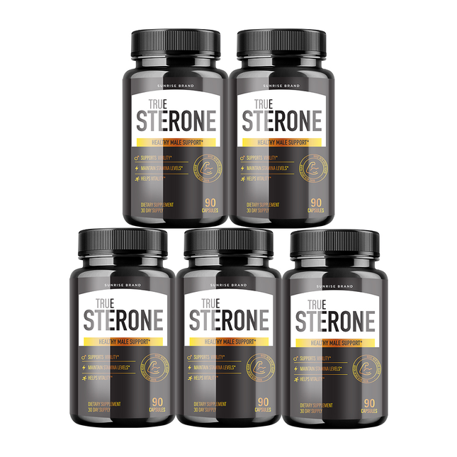 True Sterone Male Health Pills to Boost T-Levels and Performance 5 Packs