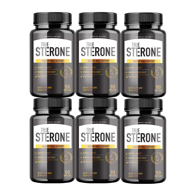 True Sterone Male Health Pills to Boost T-Levels and Performance 6 Packs