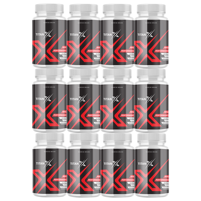 Titan X Male Health Pills to Boost Performance and Endurance - 12 Pack