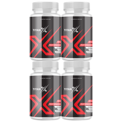 Titan X Male Health Pills to Boost Performance and Endurance - 4 Pack
