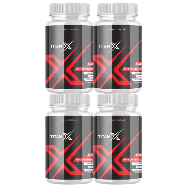 Titan X Male Health Pills to Boost Performance and Endurance - 4 Pack