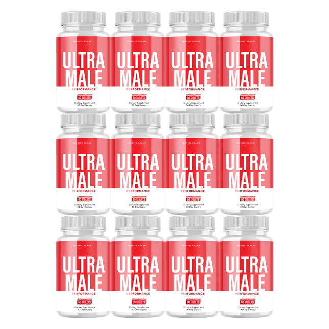 Ultra Male Capsules, UltraMale Vitality Supplement Men - 12 Pack