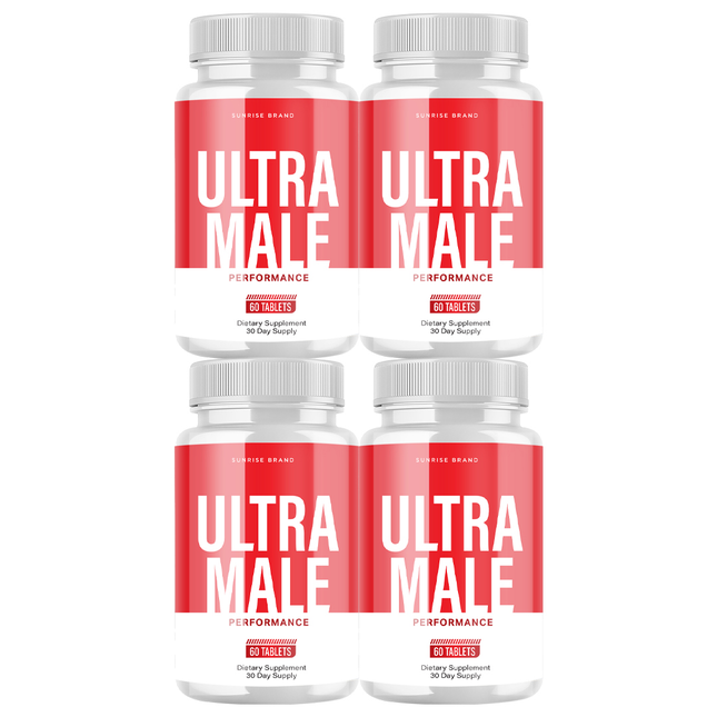 Ultra Male Capsules, UltraMale Vitality Supplement Men - 4 Pack